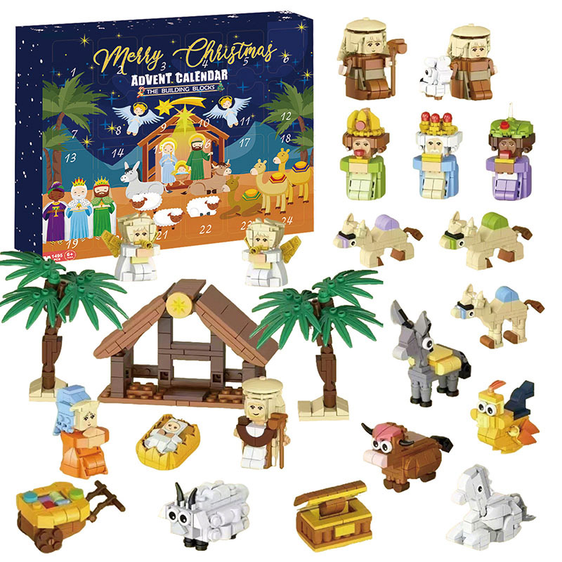 Building Block Mini - 2026 Kerst Adventskalender Cadeaubox 24 Dagen